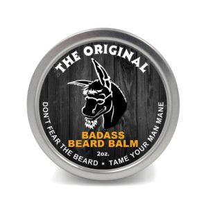 Badass Beard Care Beard Balm For Men - The Original Scent, 2 Ounce - All Natural Ingredients, Soften Hair, Hydrate Skin to Get Rid of Itch and Dandruff, Promote Healthy Growth