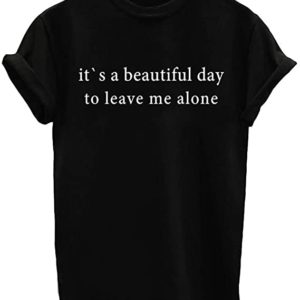 Letter Print Short Sleeve O Neck Women T Shirt Top YITAN