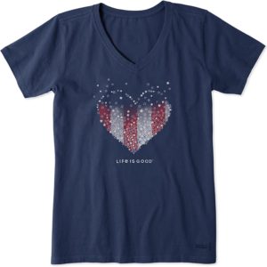 Life is Good Women's Crusher V-Neck Graphic T-Shirt