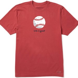 Life is Good Men's Vintage Crusher Graphic T-Shirt, Baseball