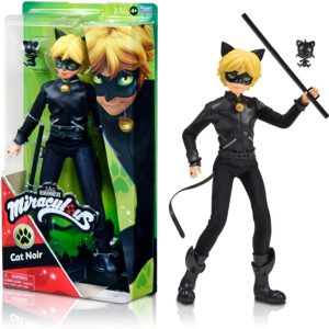 Miraculous Cat Noir Action Doll, 11 inches